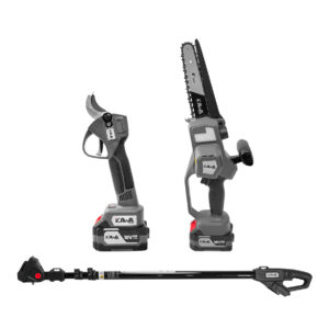 Kit tijera / mini motosierra / cable extensible a batería 18V 2x4Ah 18V