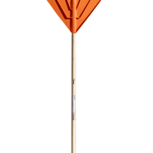 Escoba para hojas con mango de madera, cabeza de plástico de 30 dientes – 78 cm