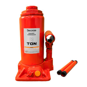 Gato hidráulico tipo botella 8T – altura ajustable de 205 a 390 mm