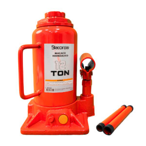 Gato hidráulico tipo botella 12T – altura ajustable de 215 a 400 mm
