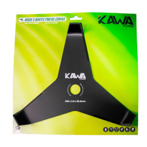 Disco de desbrozadora de 3 dientes con puntas curvas