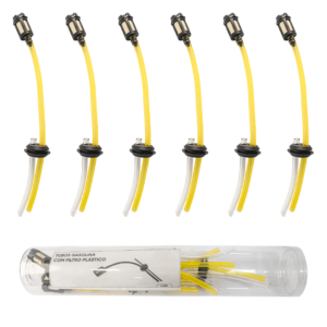 Tubo de gasolina con filtro de plástico - 6 unidades