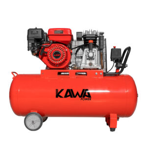 Compresor de aire con correas y motor gasolina - 7 HP, 100 L, 250 L/min, 8 bar