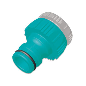 Adaptador de grifo de plástico 1″ con reducción a 3/4″ para manguera de 19 mm