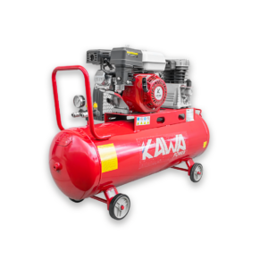 Compresor de aire con correas y motor gasolina - 7 HP, 100 L, 250 L/min, 8 bar